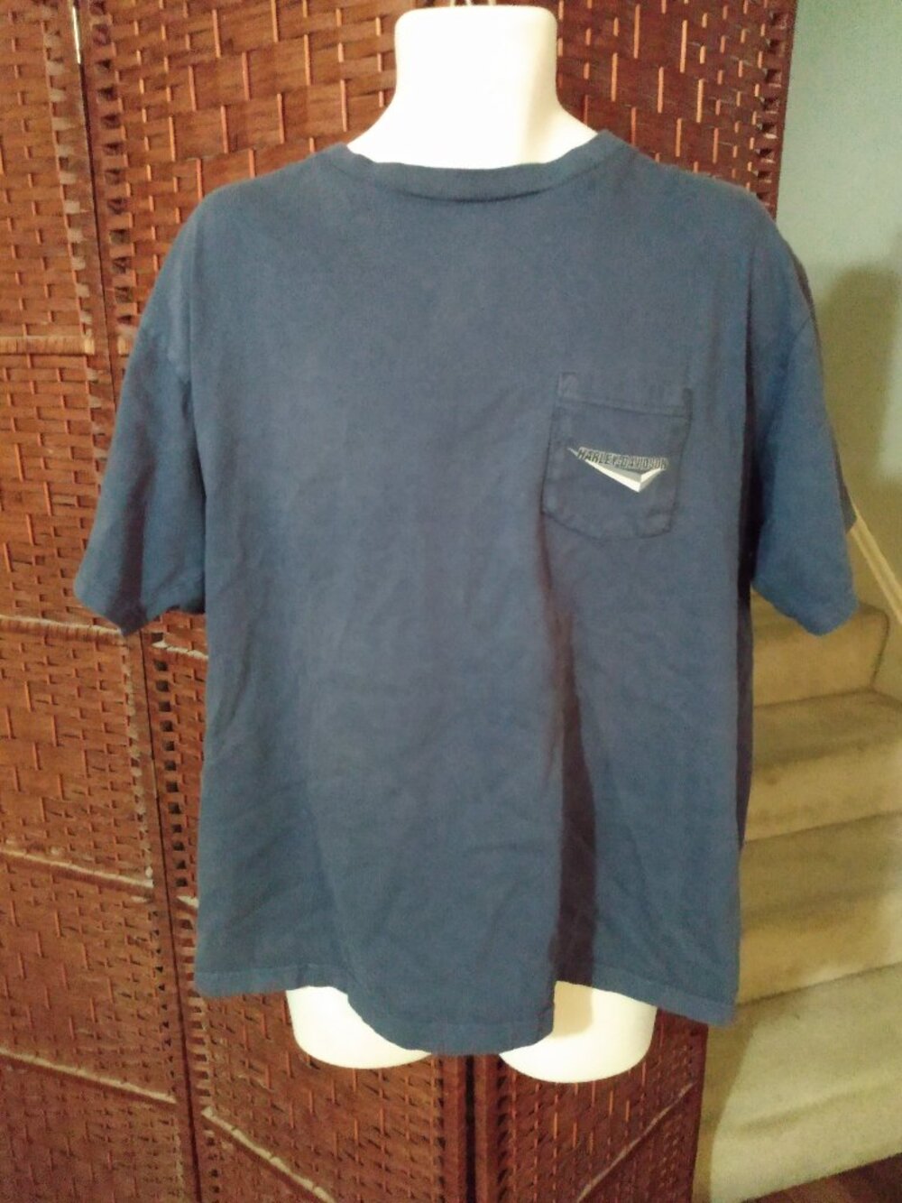 Y2K Harley Davidson Pocket T Shirt Mens 2X Ottawa Motorcycle Biker